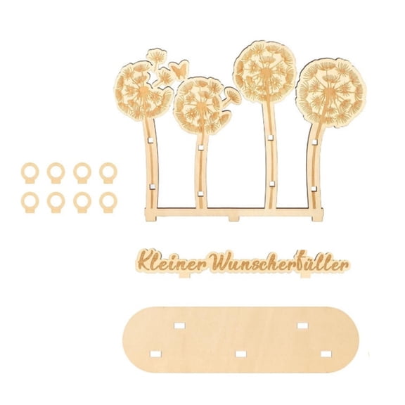 AOOOWER Handmade Wooden Dandelions Money Gift HolderDecorative Accent For Study Workspaces