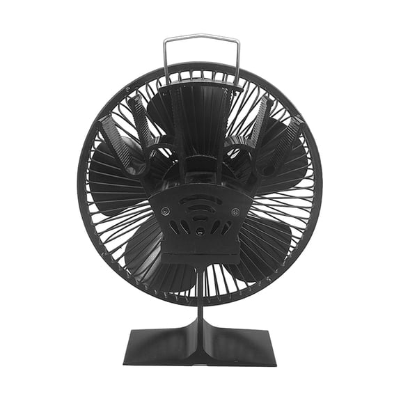 AOOOWER Heat Powered Stove Fan Auto-sensing Wood Log Burning Stove with Thermometer Efficient Fireplace Fan for Gas Pellet Wood