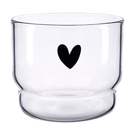 AOOOWER Heat Resistant Glass Drinking Cup Glass Mugs With Delicate Smiling Face Suitable For Students And Professionals