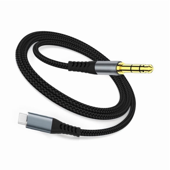 AOOOWER Heavy Duty Braideds USB C to 3.5mm 1/8inch Sound Cord for HIFIs Systems Car Home