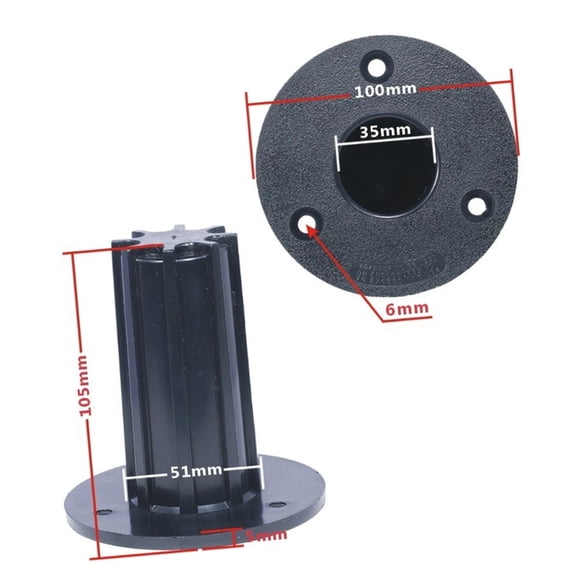 AOOOWER Heavy Duty Speaker Stand Top Hat Bracket ABS Plastic Mount for Home Theater DJ
