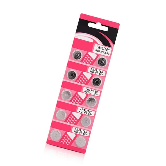 AOOOWER High Capacity AG12 LR43 Button Cell Batteries AG12 LR43 1.5 V Alkaline Button Cell Batteries For Mini Lights And Toy