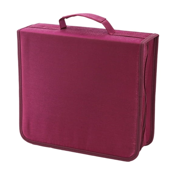 AOOOWER High Capacity Storage Organization Holds 256/384 Discs Nonwoven Fabric Lightweight Portable Storage Booklet Album Box