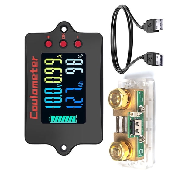 AOOOWER High Precised Battery Tester Coulomb Meter Sampler For 24V And 36V Applications