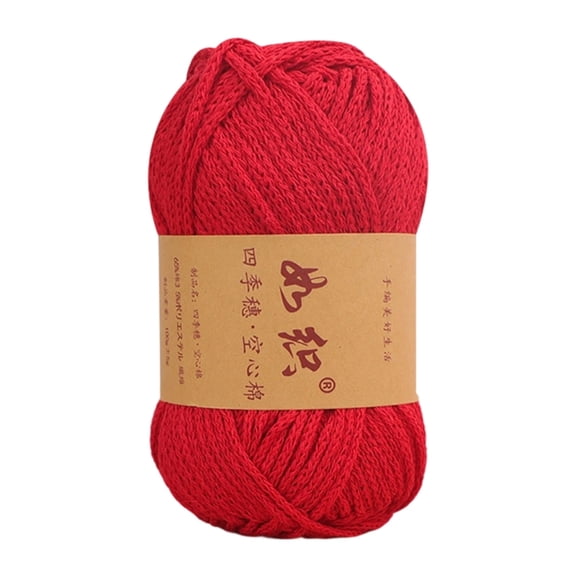 AOOOWER Hollow Cotton Crochet Yarn 100g Knitting Yarn 92.95Yardx2mm for Beginner Knitting Scarves Hat Bag Home Decorations