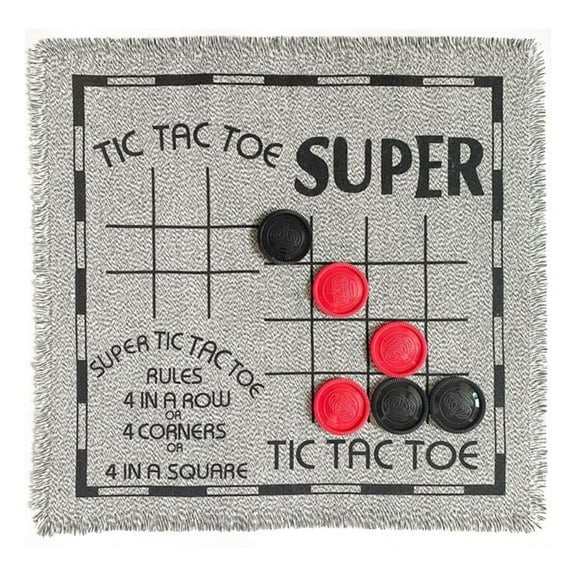 AOOOWER Home 3 in 1 Giant Checkers Set Game Rug Board Game with Reversible Game Mat