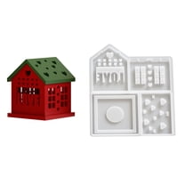 AOOOWER Home Decors Silicone Molds House Shape Resin Crafting Molds Ornament Molds
