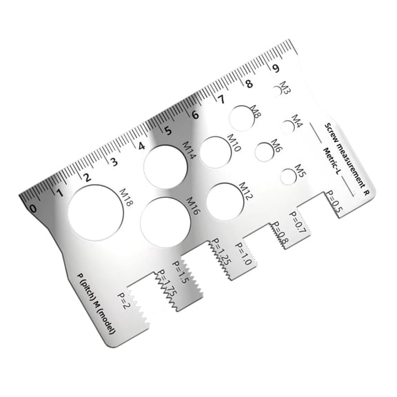 AOOOWER Industrial Steel Calipers Thread Gauge Bit Checker For Precise Thread Pitches