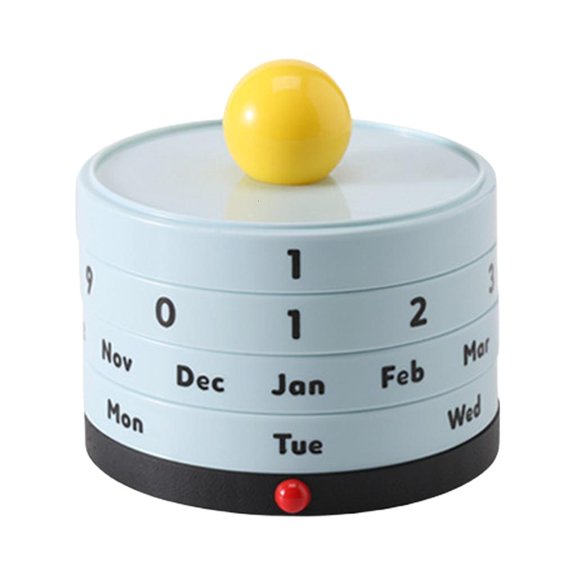 AOOOWER Innovative Rotating Perpetuals Calendar With Eye Catching Ball Design For Office And Home Desktop Space Unique Decors
