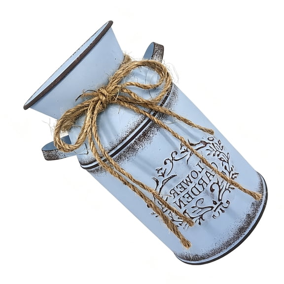 AOOOWER Iron Farmhouse Milk Can Pitcher Decorative Vases Storage Container With Handle