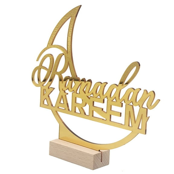 AOOOWER Islamic Festival 3D Moon Table Ornament for Eid Mubarak Elegant Party Decoration
