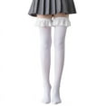 thumbnail image 1 of AOOOWER Japanese Lolita Thigh High Socks Ruffles Lace Elastic Long Stockings, 1 of 16