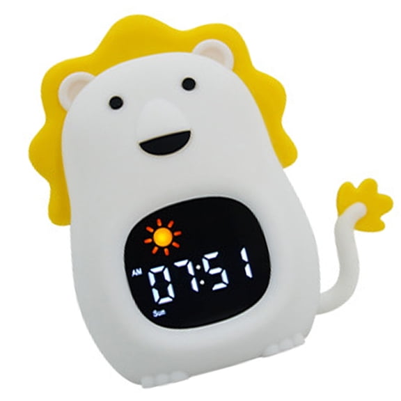 AOOOWER Kids Alarm Clock With Soft Glowing Night Light Tap Operated Multiple Functional