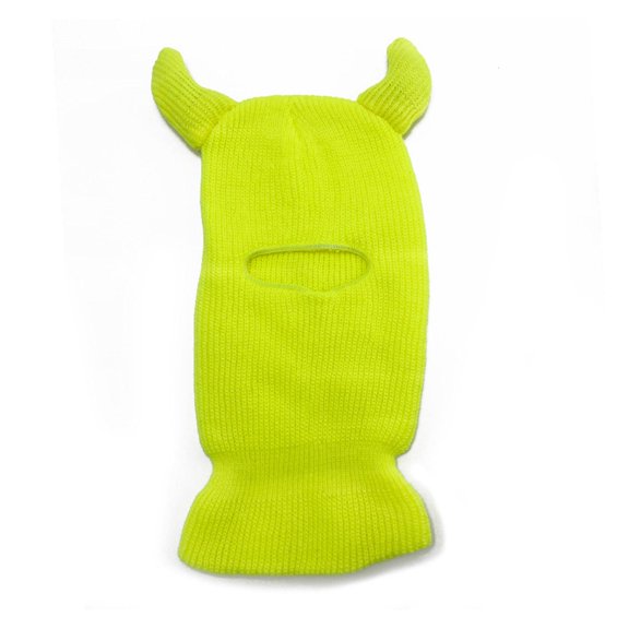 AOOOWER Knit Balaclava Devil horn Balaclava Balaclava Knitted Hat Neck Warmer