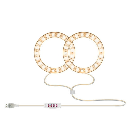 AOOOWER LED Grow Light USB Angel Ring Lamp for Succulent Height Adjustable Full Spectrum