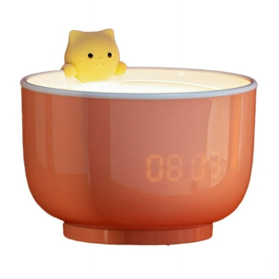 AOOOWER LED for Cat Night Light for Gentle Wake Up for Cat Desk Lamp with Clock for Touc