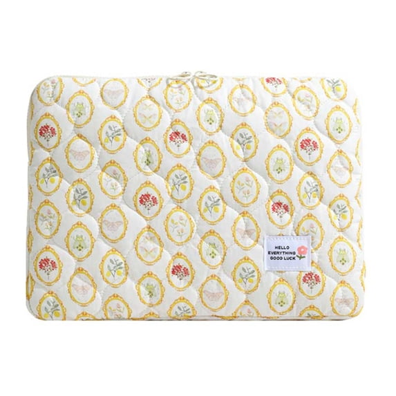 AOOOWER Laptop Bag Tablet Cover Bag Cartoon Pattern 11/13/15inch Sleeve Quilted Padded Notebook Shockproof Clutches Carrying Bag