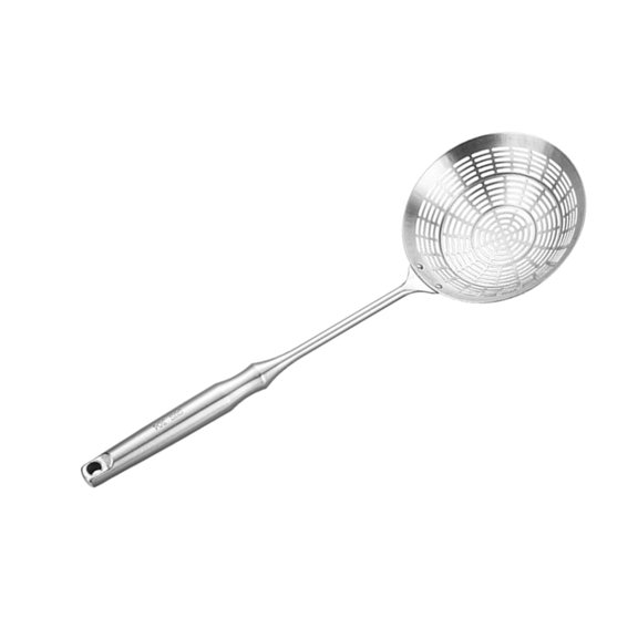AOOOWER Large 304 Nonrust Steel Slotted Spoon For Soup Dumplings And Hot Pot