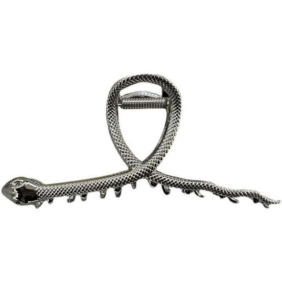 AOOOWER Large Alloy Hair Claw Clips with Snake Shape Decors Hair Catch Barrette Jaw Clamp for Women Half Bun Hairpins Thick Hair