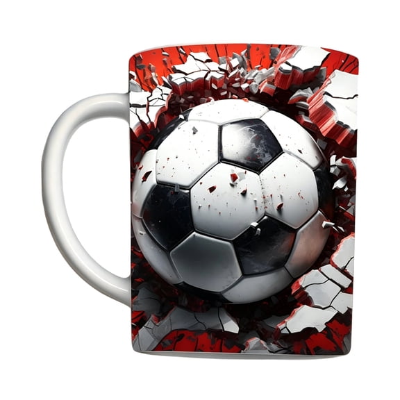 AOOOWER Large Capacity Coffee Mug Ball Game Themed Drinking Cup For Hot And Cold Drinks