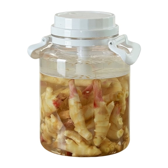 AOOOWER Large Pickle Jar With Handle Plastic Sealed Container For Kitchen Basement Or Outdoor Cooking Activities