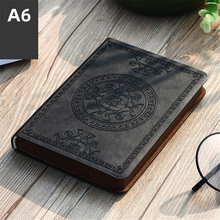 AOOOWER Leather Journal Notepad Personal Diary Thick Sketchbook Lined  Papers for Student 