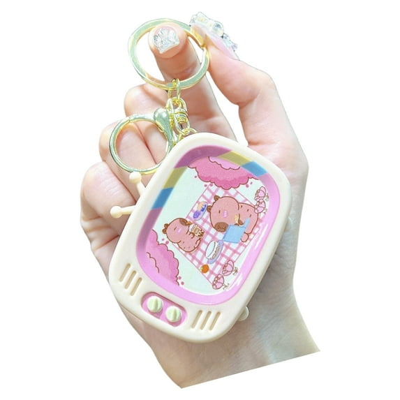 AOOOWER Lovely Capybaras Keychain Game Device Portable Sturdy Plastic with Long Time Use Battery Life Portable for All Ages