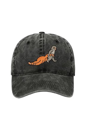 Lovely Punch the Monkey Embroidered Cotton Cap Adjustable For Outdoor Sports