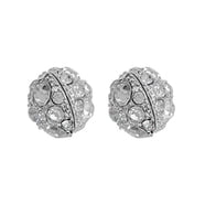 Rhinestone Square Magnetic Stud Earrings – No Piercing Needed! Gold Hip Hop Style