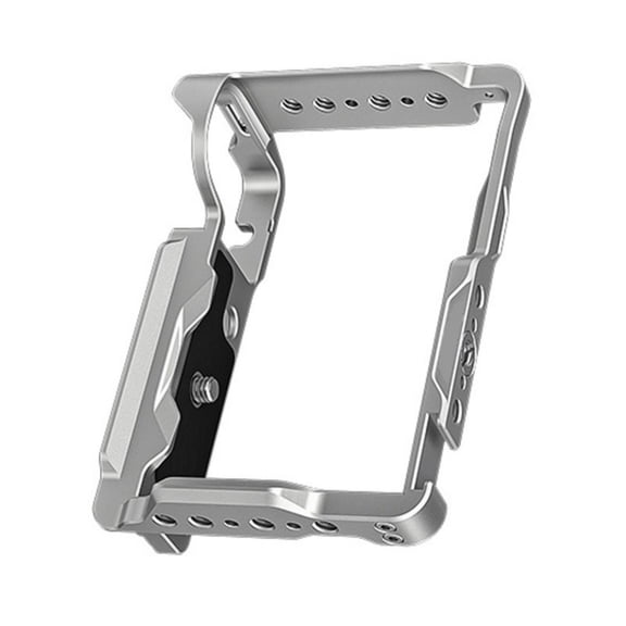 AOOOWER Metal Camera Cage Stabiliser for ZV-E10 II Camera Accessory Includes 1/4 3/8 Threaded Holes Cold Shoe Mount
