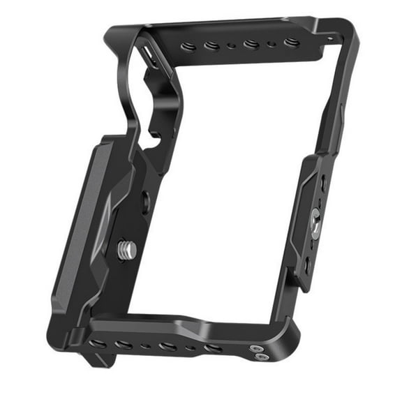AOOOWER Metal Camera Cage Stabiliser for ZV-E10 II Camera Accessory Includes 1/4 3/8 Threaded Holes Cold Shoe Mount