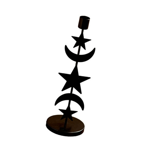 AOOOWER Metal Candle Holder Sun Moon Star Iron Pillar Candlestick Centerpieces Decors