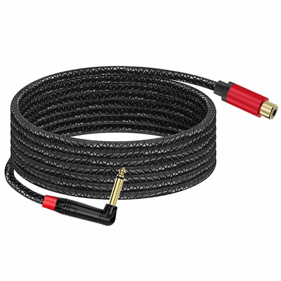 AOOOWER Metal Cores 6.35mm Right Angle to RCAs Audios Wire for Studio Tablets,Mp3 Player