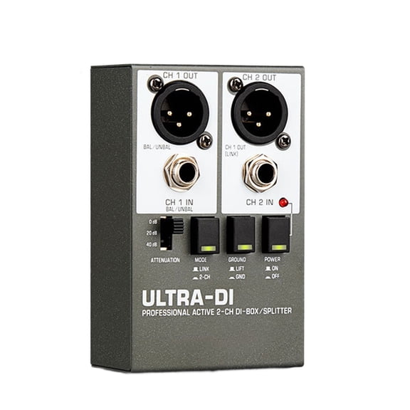 AOOOWER Metal DI Box Active Signal Converters Studio Equipment Instrument Interfaces