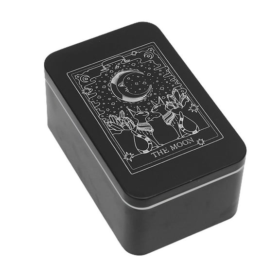 AOOOWER Metal Game Card Box Playings Tarots Container Storage Case Packing Poker Box Playings Cards Box Empty Candy Storage Case