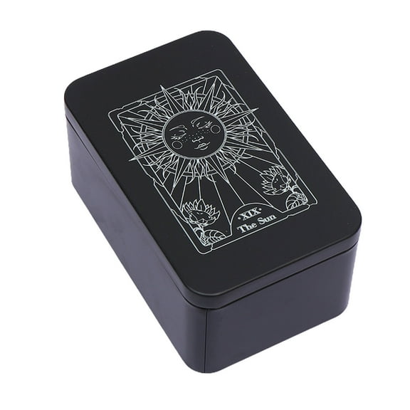 AOOOWER Metal Game Card Box Playings Tarots Container Storage Case Packing Poker Box Playings Cards Box Empty Candy Storage Case