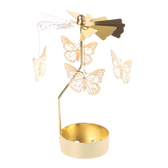AOOOWER Metal Rotating Tea Light Candle Holder Spinning Tealight Stand Candleholder Gift