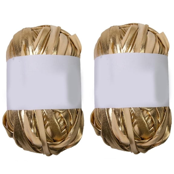 AOOOWER Metallic T-Shirt Yarn 87.48Yard Knitting Yarn Fabric Crochet Cloth Glossing Tshirt Yarn for Crocheting Project 100g/Roll