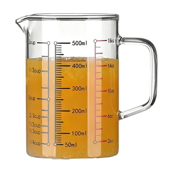 AOOOWER Microwave Safe Borosilicate Glass Measuring Cup With Clear Measurement Marks Measuring Cup For Baking And Cooking