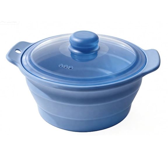 AOOOWER Microwave Safe Steaming Container With Ergonomic Handle & Lid For Vegetables Meat Dumplings 42oz Food Steamer Pot Set
