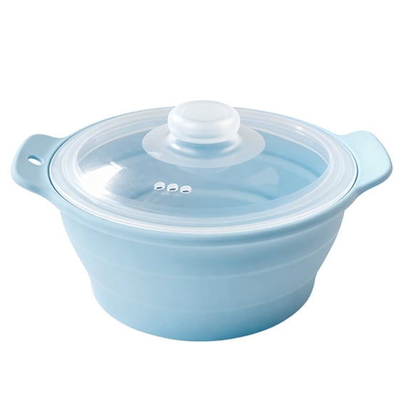 AOOOWER Microwave Safe Steaming Container With Ergonomic Handle & Lid For Vegetables Meat Dumplings 42oz Food Steamer Pot Set