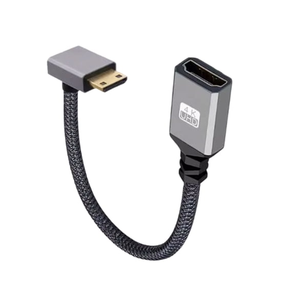 AOOOWER Mini HDMIs Male To HDMIs Female Cable Angled Connectors High Clear Signal Transfer