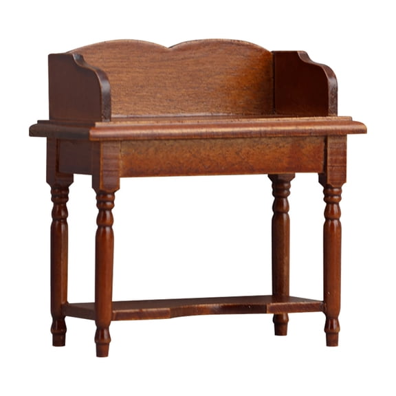 AOOOWER Miniature Craftsmanship Desk for Dollhouses Display 1/12 Scale Study Furniture