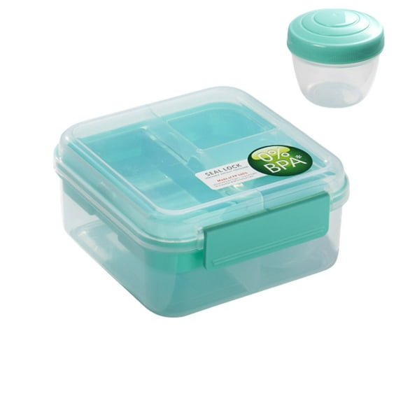 AOOOWER Modern 2 Layer Lunch box Food Case with Secure Lid for Daily Meals and Picnics