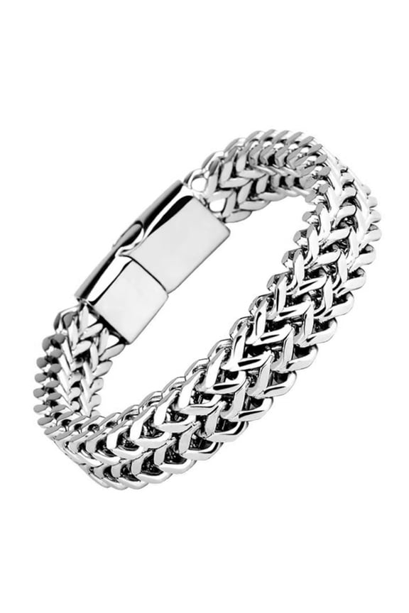 Multifuntional Stainless Steel Link Chain Bracelet Simple Chain Bangle Hand Chain Ankle Chain Jewelry Accessory for Girl