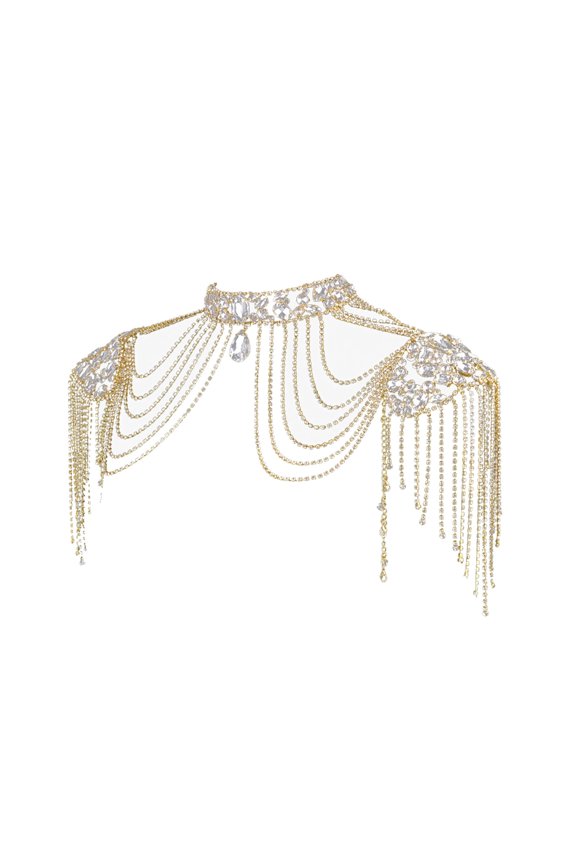 Multilayer Metal Shoulder Chain Adjustable Body Jewelry Back Chain Jewelry