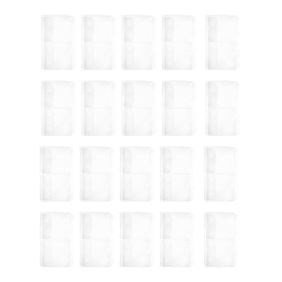 AOOOWER Multipacks Of 20 Clear A6 Notebook Wallets Sturdy PVC Materials Stationery Holder Ideal For Storing Papers And Memos