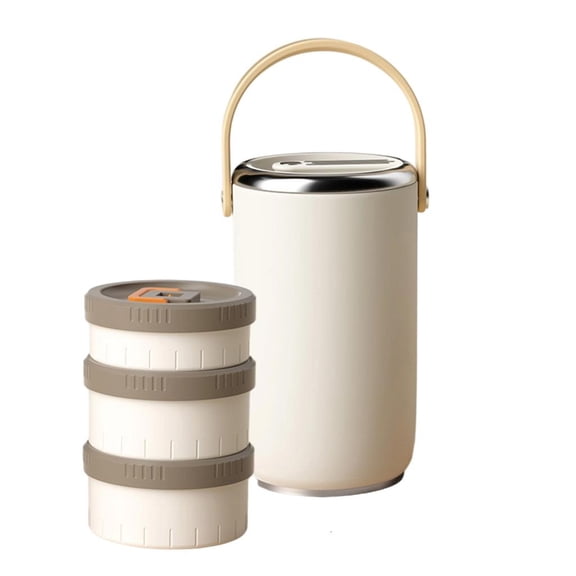 AOOOWER Multiple Compartment Food Jar Nonrust Steel Thermal Carriers Leak proof Stackable For Hot Meals