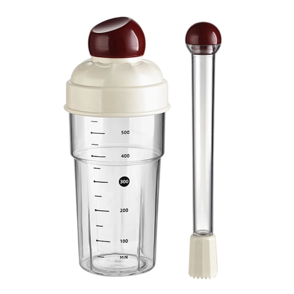 AOOOWER Multipurpose 600ml Clear Shakers Bottle With Double Function Lid For Cocktails Enthusiasts And Beverage Crafting