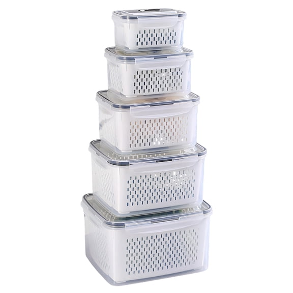 AOOOWER Multipurpose drop Proof Fridge Storage Trays Featuring Handles For Fruits Veggies
